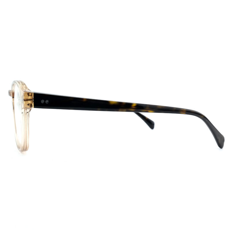 FP2616 Cadre optique en acétate à la mode Unisexe Full Rim Ronde Couleur personnalisée