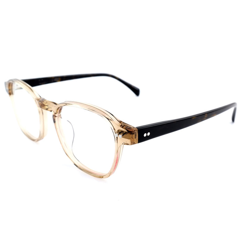 FP2616 Cadre optique en acétate à la mode Unisexe Full Rim Ronde Couleur personnalisée