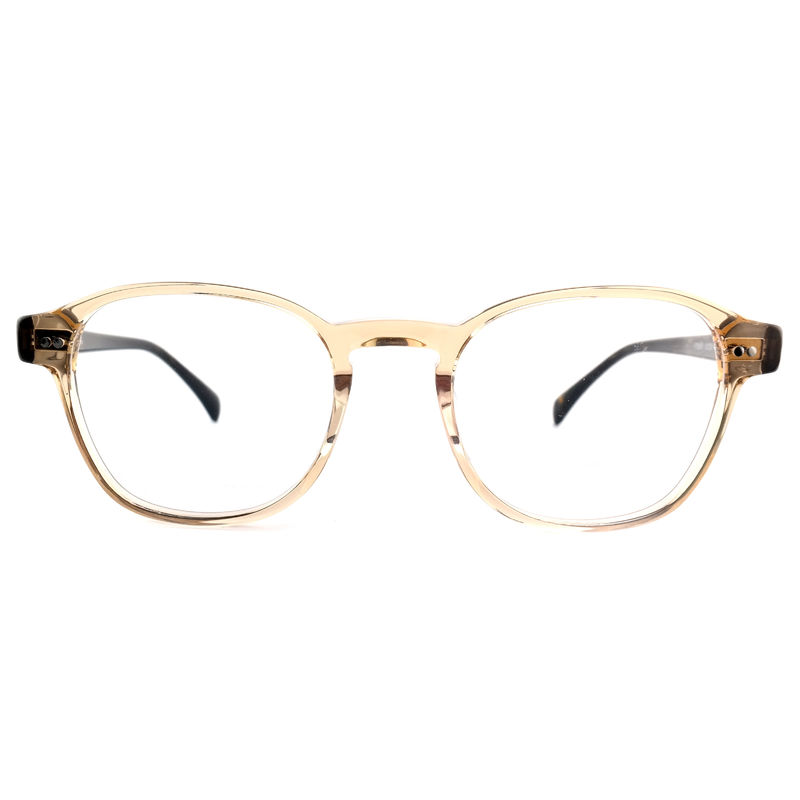 FP2616 Cadre optique en acétate à la mode Unisexe Full Rim Ronde Couleur personnalisée