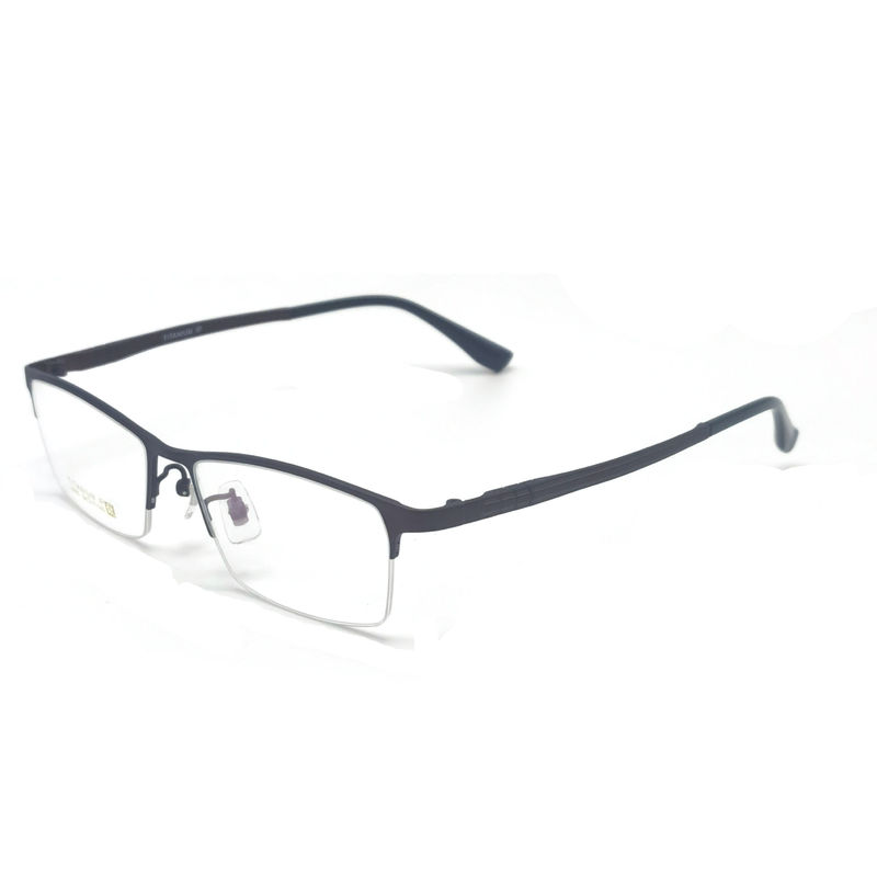 TD061 Elegant cadre en titane pour lunettes avec forme oculaire sans cadre et conception rectangulaire