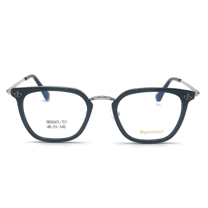 BD004T Cadres métalliques en acétate de style vintage pour hommes - lunettes à la mode