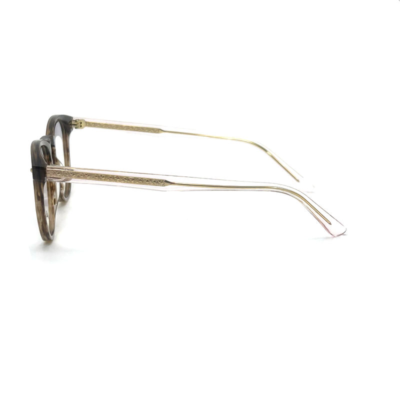 AD015 Cadre optique en acétate rond avec des caractéristiques personnalisées pour les looks avant-gardistes