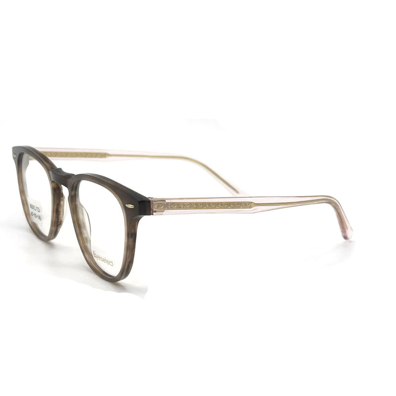 AD015 Cadre optique en acétate rond avec des caractéristiques personnalisées pour les looks avant-gardistes