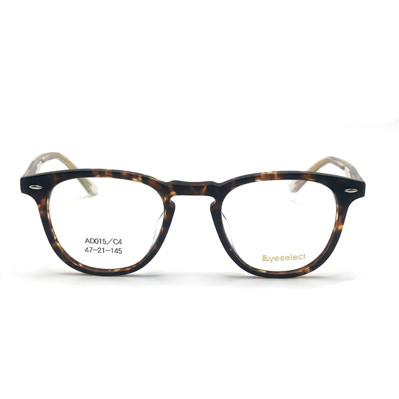 AD015 Cadre optique en acétate rond avec des caractéristiques personnalisées pour les looks avant-gardistes
