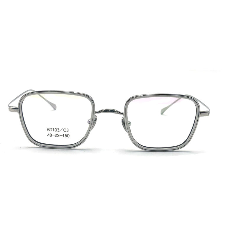 BD103 Cadre personnalisé Couleur Cadres métalliques d'acétate carré - Qualité supérieure