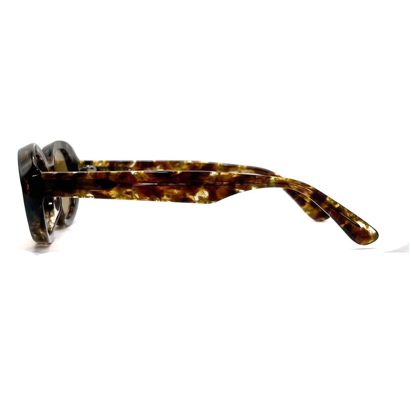 Lentilles de soleil à l'état d'acétate, à la mode, de forme ovale et à l'état classique, modèle AS075, fabrication de lunettes OEM/ODM