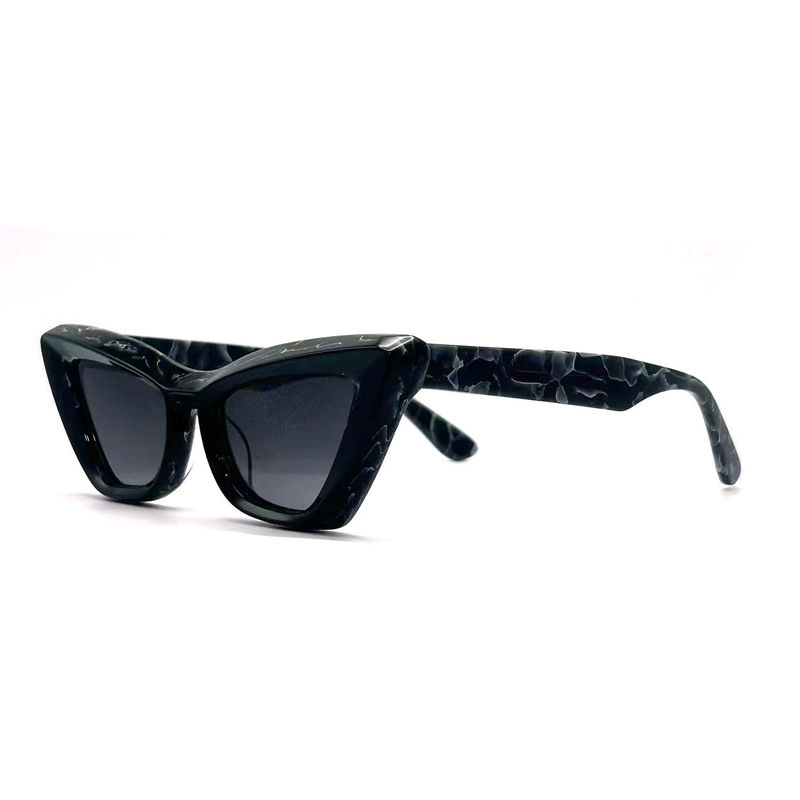Acétate feuille papillon forme des yeux Acétate cadre lunettes de soleil-modèle AS076, sur mesure / OEM Fabrique de lunettes de soleil