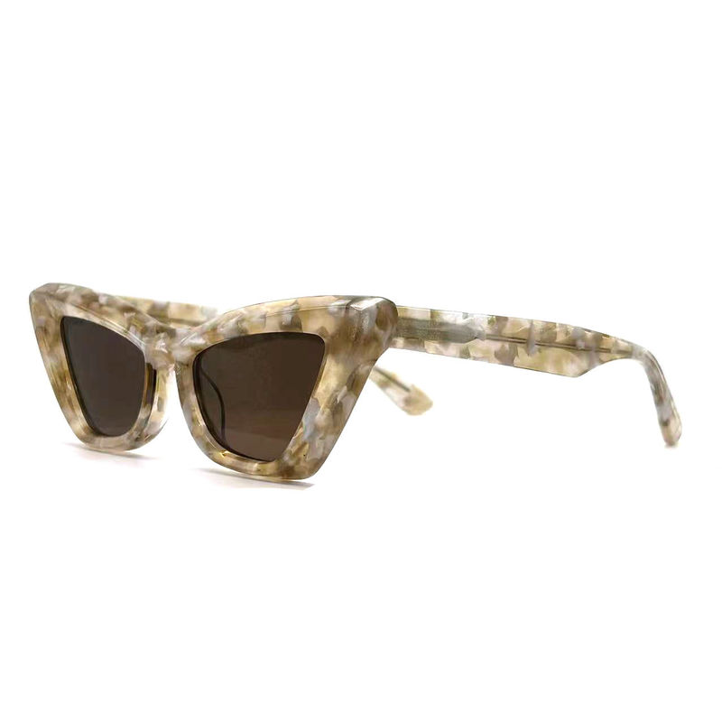 Acétate feuille papillon forme des yeux Acétate cadre lunettes de soleil-modèle AS076, sur mesure / OEM Fabrique de lunettes de soleil