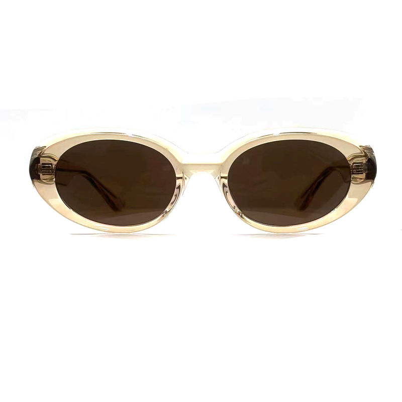 Lentilles de soleil à l'état d'acétate, à la mode, de forme ovale et à l'état classique, modèle AS075, fabrication de lunettes OEM/ODM