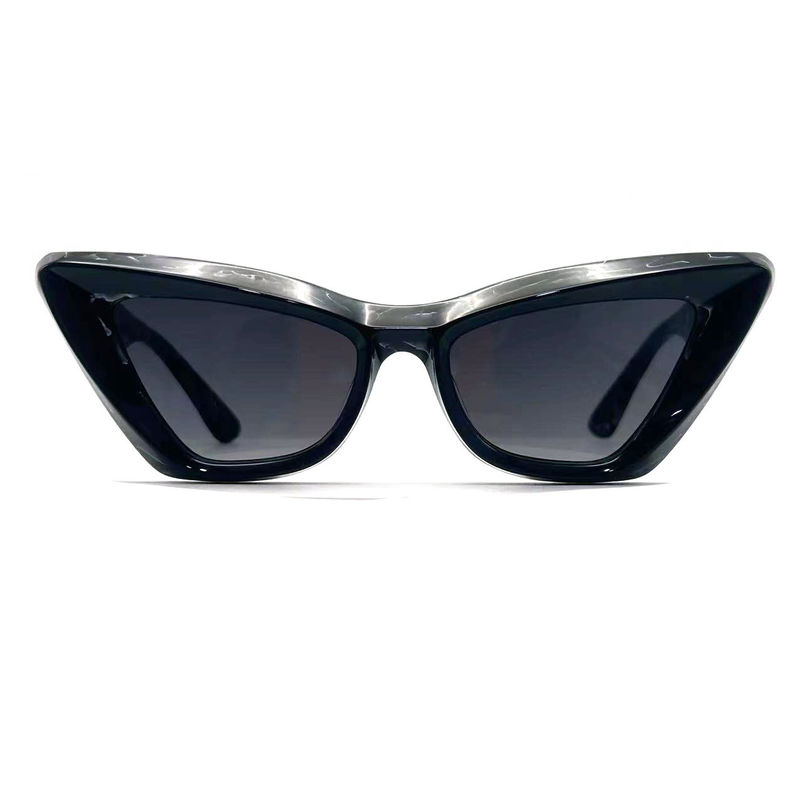Acétate feuille papillon forme des yeux Acétate cadre lunettes de soleil-modèle AS076, sur mesure / OEM Fabrique de lunettes de soleil
