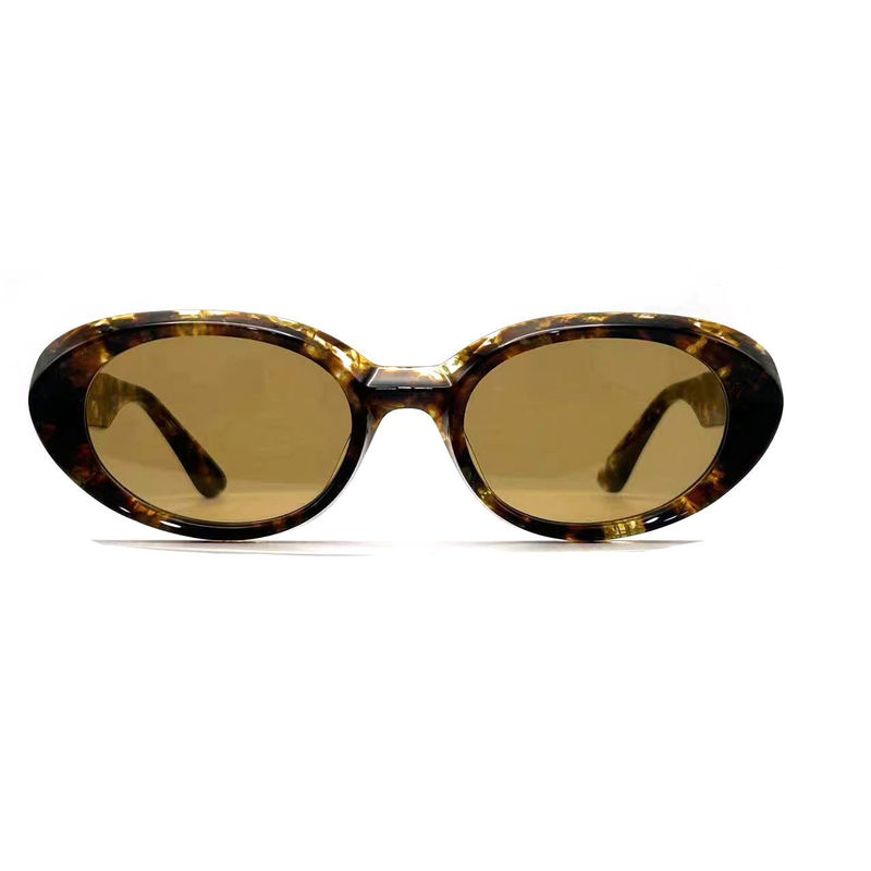 Lentilles de soleil à l'état d'acétate, à la mode, de forme ovale et à l'état classique, modèle AS075, fabrication de lunettes OEM/ODM