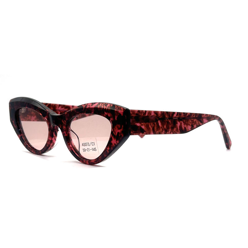 AS073 Lunettes de soleil à cadre en acétate pour femmes avec matériau de lentille CR 39 et style élégant
