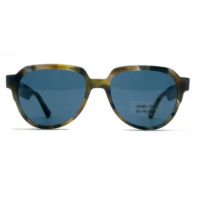 AS081 CR 39 Matériau de lentille Acétate cadre lunettes de soleil pour pilotes et forme des yeux