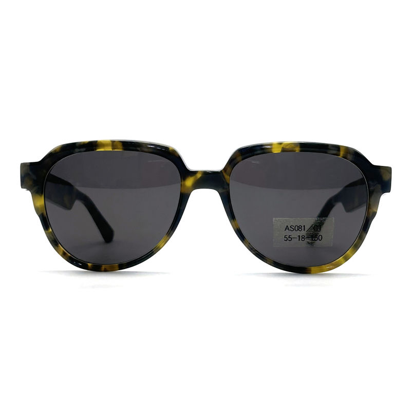 AS081 CR 39 Matériau de lentille Acétate cadre lunettes de soleil pour pilotes et forme des yeux