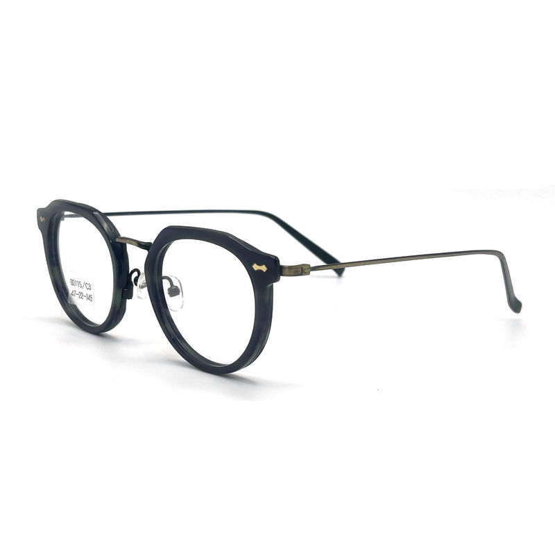 BD115 Couleur personnalisée Cadres métalliques d'acétate carrés - Design carré Couleurs vibrantes