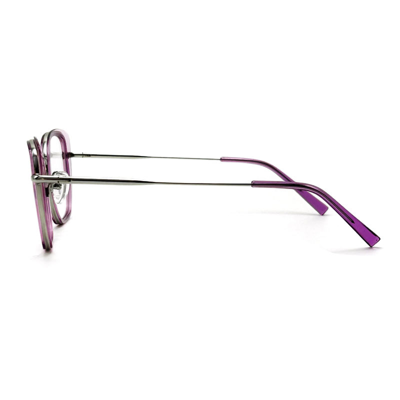BD138M lunettes de métal acétate de style vintage carré personnalisées pour femmes