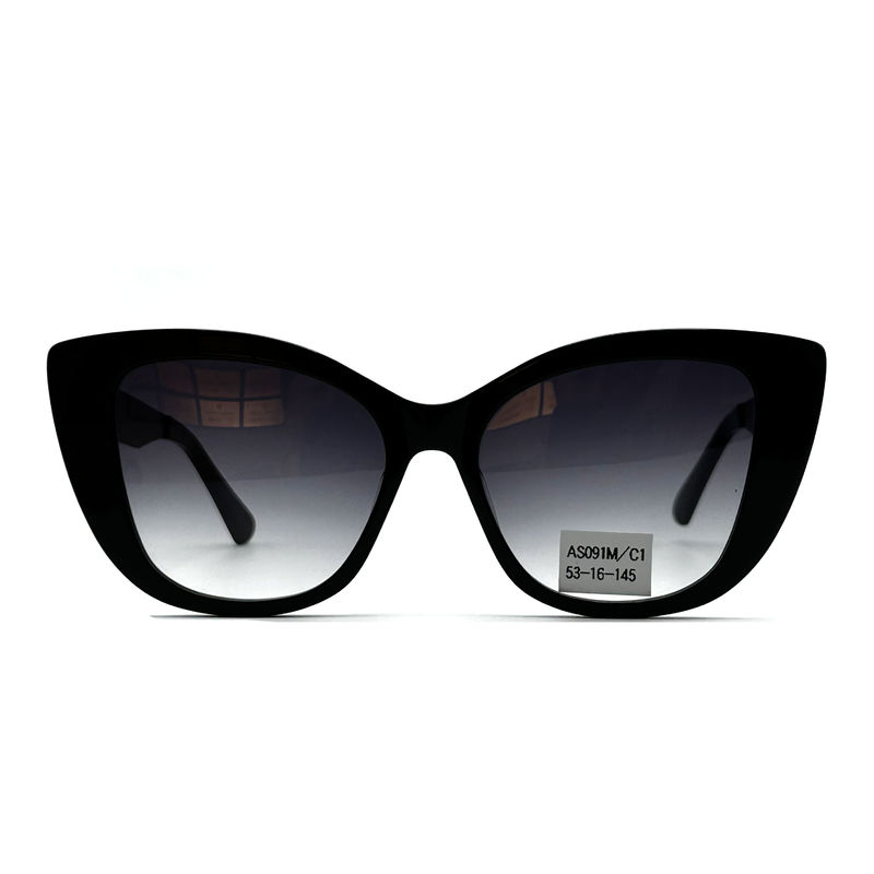 AS091M Classic Femmes Acétate cadre lunettes de soleil avec CR 39 Lentille 100% Protection UV 145mm Templère longueur