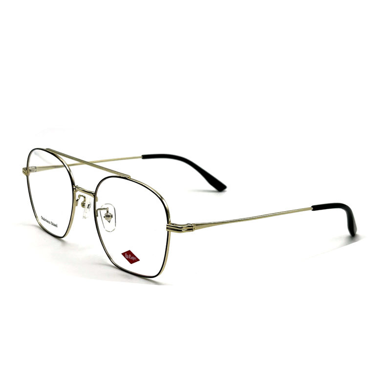 FM7112 Cadre métallique optique unisexe carré en acier inoxydable Taille 53-20-145