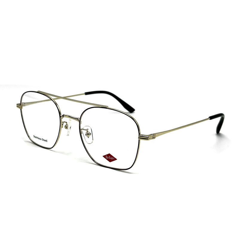 FM7112 Cadre métallique optique unisexe carré en acier inoxydable Taille 53-20-145