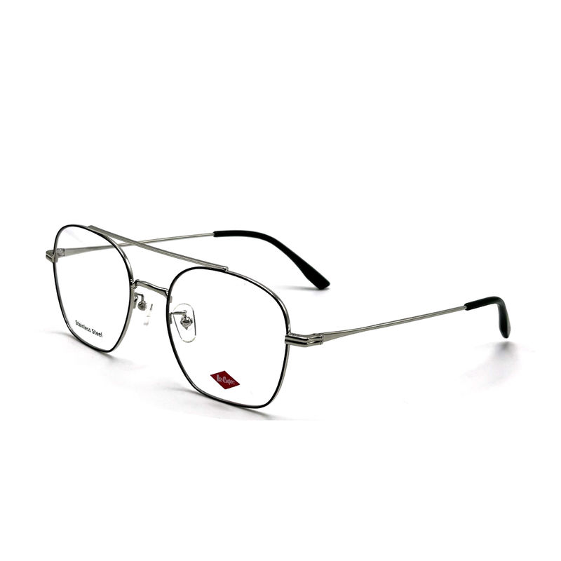 FM7112 Cadre métallique optique unisexe carré en acier inoxydable Taille 53-20-145