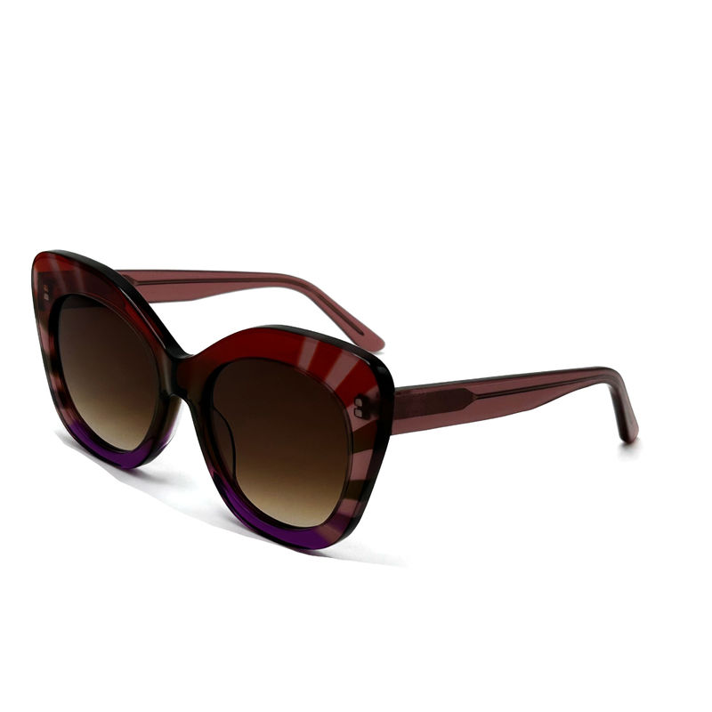 Les lunettes de soleil à l'acétate de forme carrée pour femmes 100% protection UV-modèle AS104,Fabrique OEM de lunettes de soleil