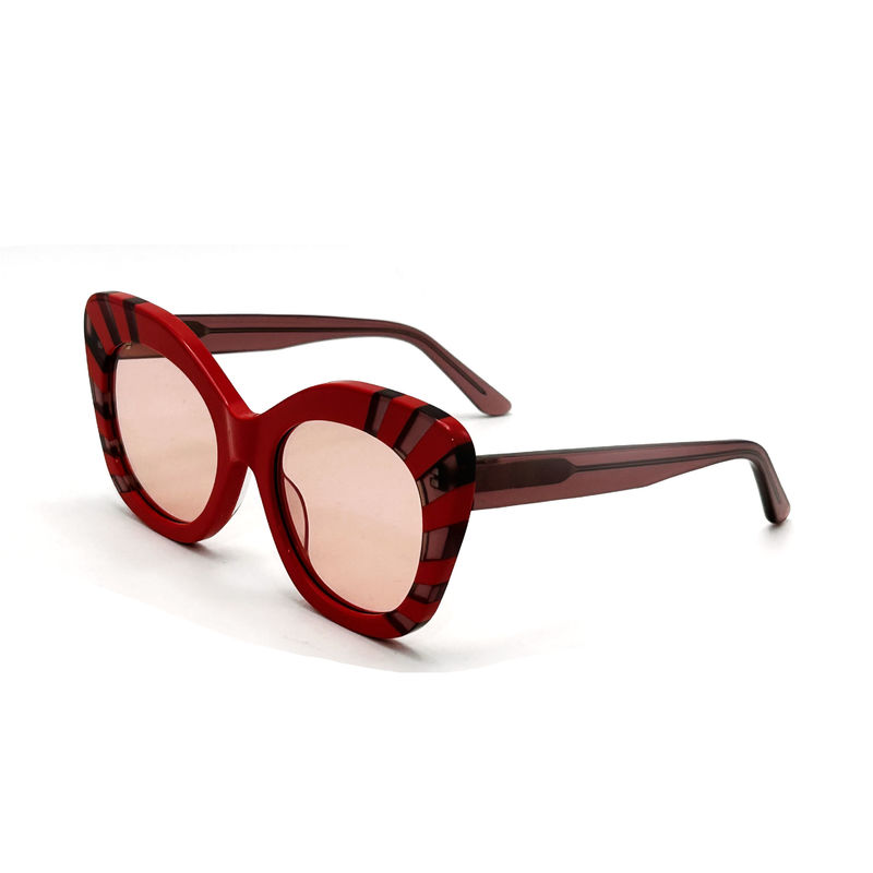 Les lunettes de soleil à l'acétate de forme carrée pour femmes 100% protection UV-modèle AS104,Fabrique OEM de lunettes de soleil