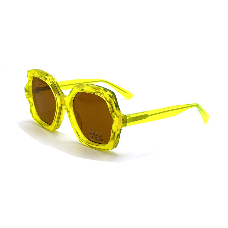 Lunettes de soleil à cadre en acétate de style moderne ◄ modèle AS122 - CR 39 100% protection UV, usine ODM/OEM