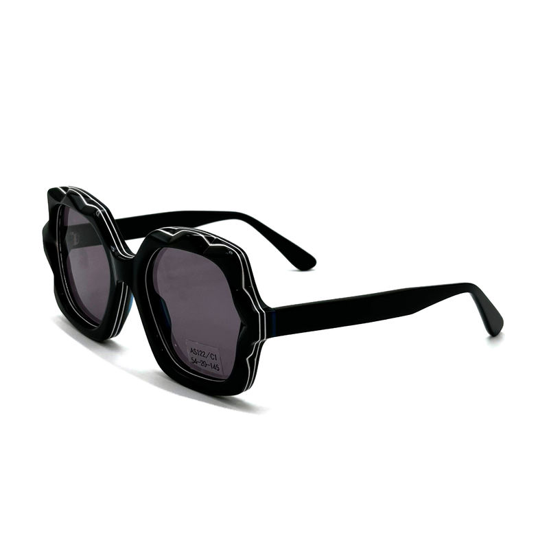 Lunettes de soleil à cadre en acétate de style moderne ◄ modèle AS122 - CR 39 100% protection UV, usine ODM/OEM