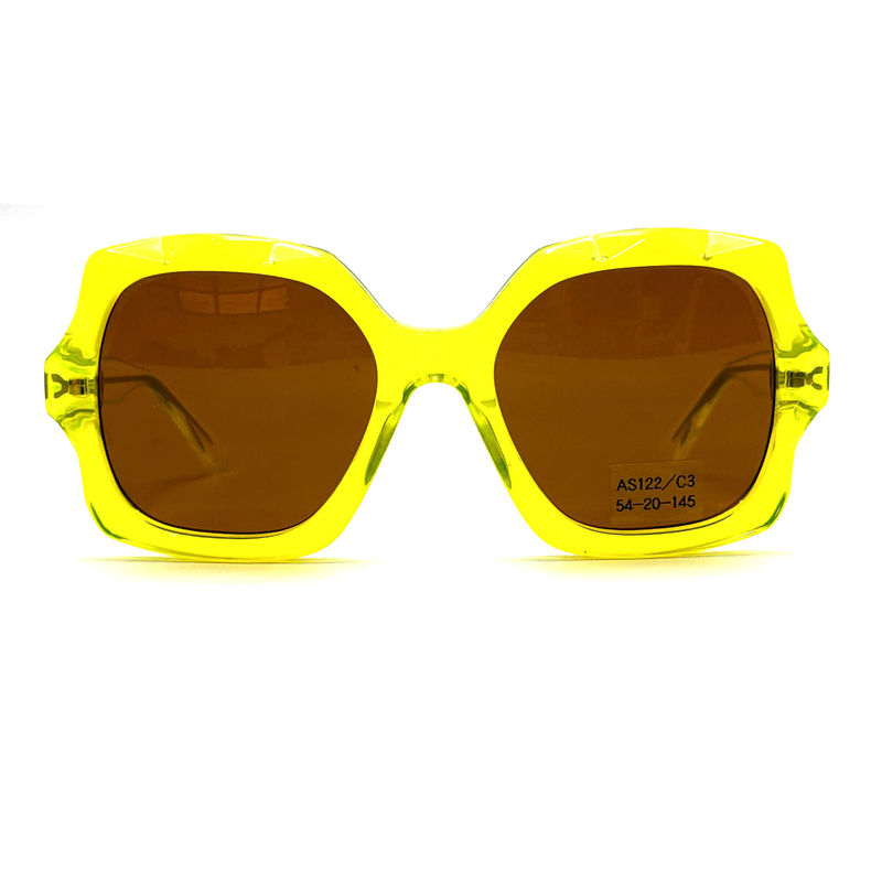 Lunettes de soleil à cadre en acétate de style moderne ◄ modèle AS122 - CR 39 100% protection UV, usine ODM/OEM