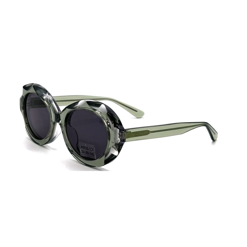 Les lunettes de soleil à cadre d'acétate avec 100% de protection UV-AS123, ODM / OEM