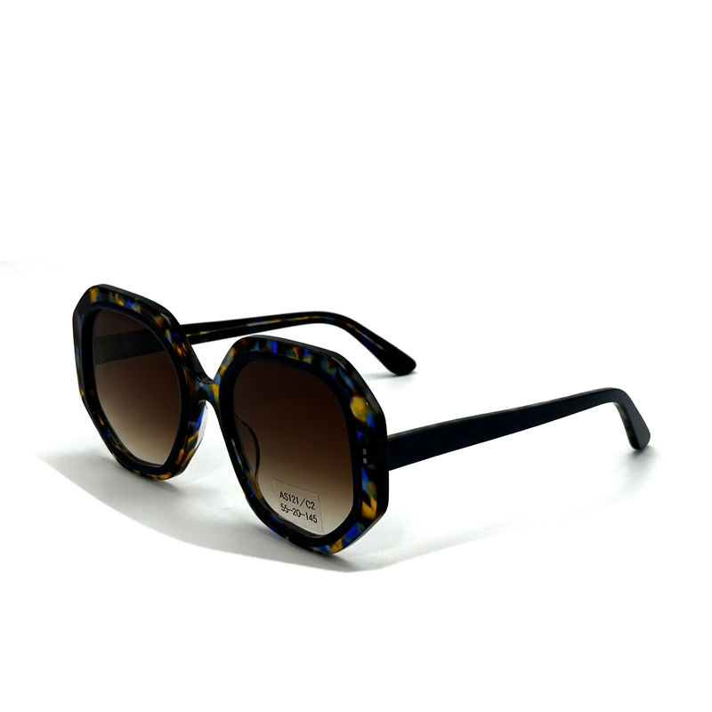 CR39 lunettes de soleil unisexes en acétate avec 100% de protection UV-modèle AS121, OEM / usine personnalisée