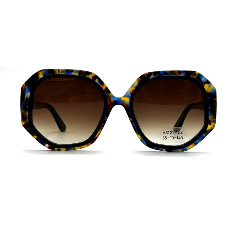 CR39 lunettes de soleil unisexes en acétate avec 100% de protection UV-modèle AS121, OEM / usine personnalisée