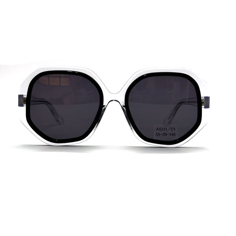 CR39 lunettes de soleil unisexes en acétate avec 100% de protection UV-modèle AS121, OEM / usine personnalisée