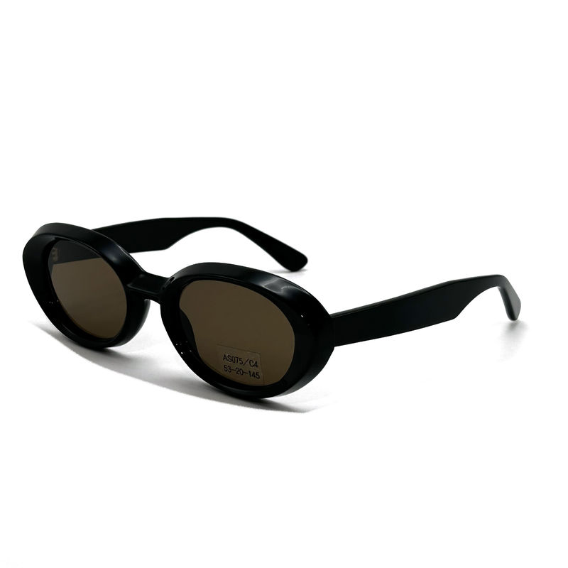 Lentilles de soleil à l'état d'acétate, à la mode, de forme ovale et à l'état classique, modèle AS075, fabrication de lunettes OEM/ODM