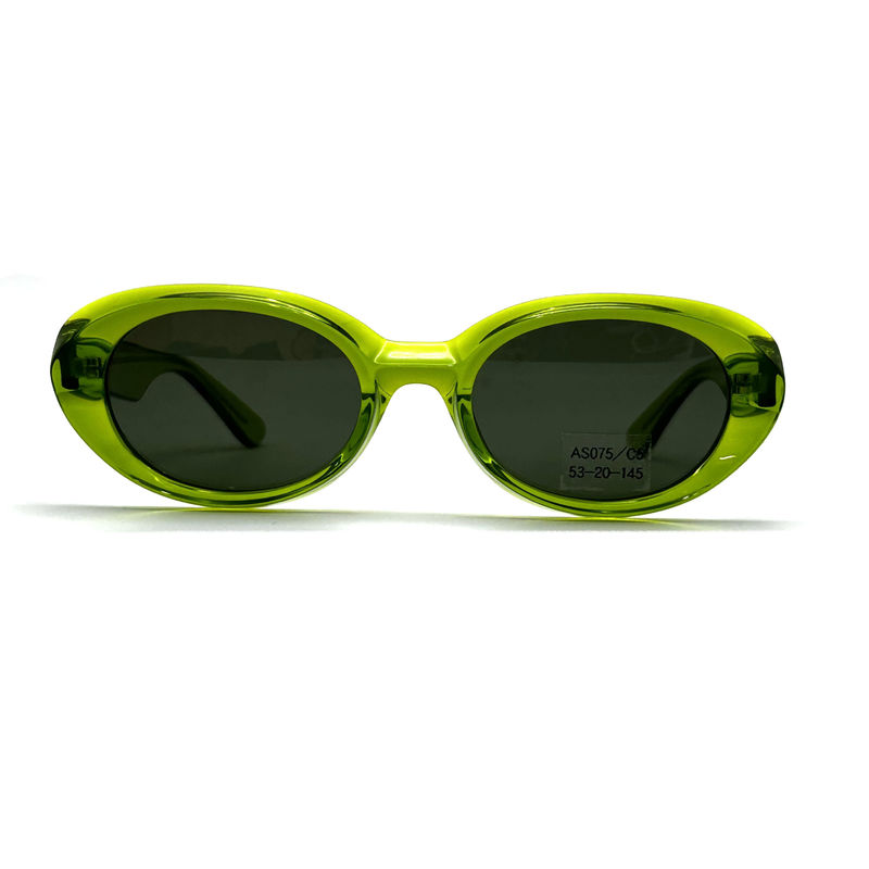 Lentilles de soleil à l'état d'acétate, à la mode, de forme ovale et à l'état classique, modèle AS075, fabrication de lunettes OEM/ODM