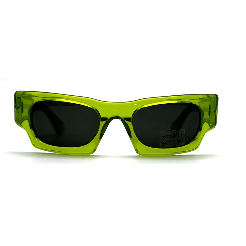 Lunettes de soleil unisexe classique en acétate avec protection UV et CR 39 Lens-modèle AS124, lunettes de soleil personnalisées usine C