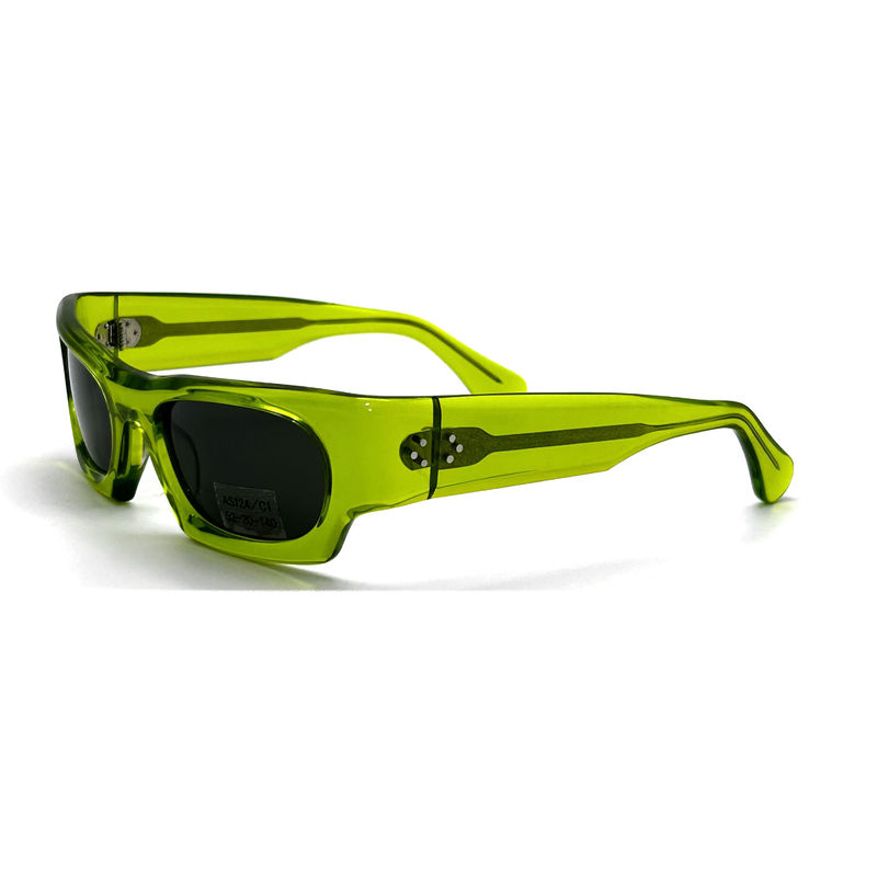 Lunettes de soleil unisexe classique en acétate avec protection UV et CR 39 Lens-modèle AS124, lunettes de soleil personnalisées usine C