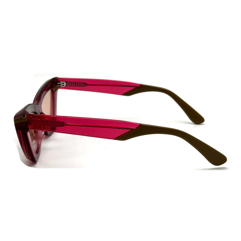 Acétate feuille papillon forme des yeux Acétate cadre lunettes de soleil-modèle AS076, sur mesure / OEM Fabrique de lunettes de soleil