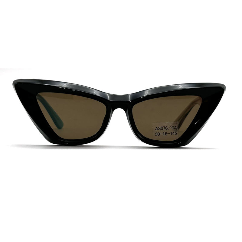 Acétate feuille papillon forme des yeux Acétate cadre lunettes de soleil-modèle AS076, sur mesure / OEM Fabrique de lunettes de soleil