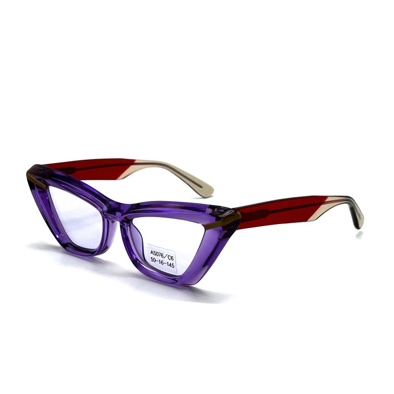 Acétate feuille papillon forme des yeux Acétate cadre lunettes de soleil-modèle AS076, sur mesure / OEM Fabrique de lunettes de soleil