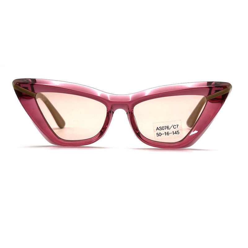 Acétate feuille papillon forme des yeux Acétate cadre lunettes de soleil-modèle AS076, sur mesure / OEM Fabrique de lunettes de soleil