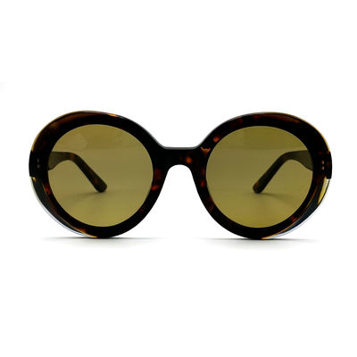 Bon prix AS101 Lunettes de soleil en acétate à protection UV pour femmes rondes avec lentilles CR 39 en ligne