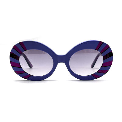 Bon prix AS102 Femmes lunettes de soleil à l'acétate rond 100% protection UV en ligne